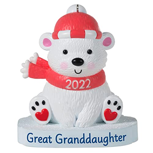 Hallmark Keepsake Christmas Ornament 2022 Year-Dated, Great-Granddaughter Polar Bear