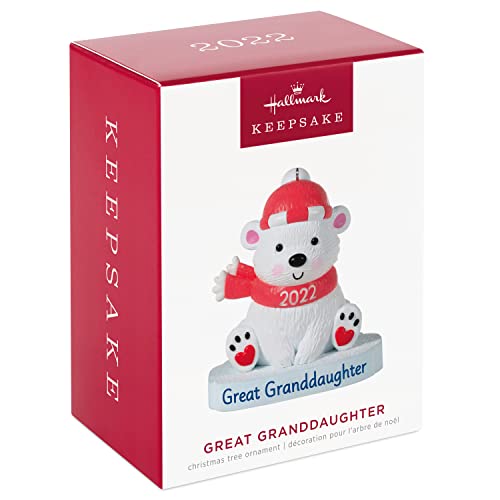 Hallmark Keepsake Christmas Ornament 2022 Year-Dated, Great-Granddaughter Polar Bear