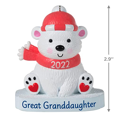 Hallmark Keepsake Christmas Ornament 2022 Year-Dated, Great-Granddaughter Polar Bear