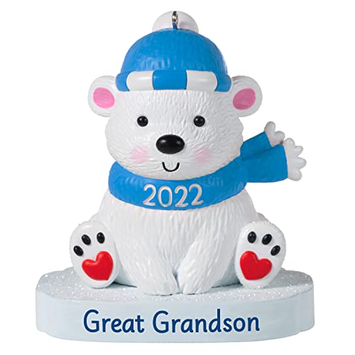 Hallmark Keepsake Christmas Ornament 2022 Year - Dated, Great - Grandson Polar Bear