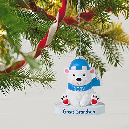 Hallmark Keepsake Christmas Ornament 2022 Year - Dated, Great - Grandson Polar Bear