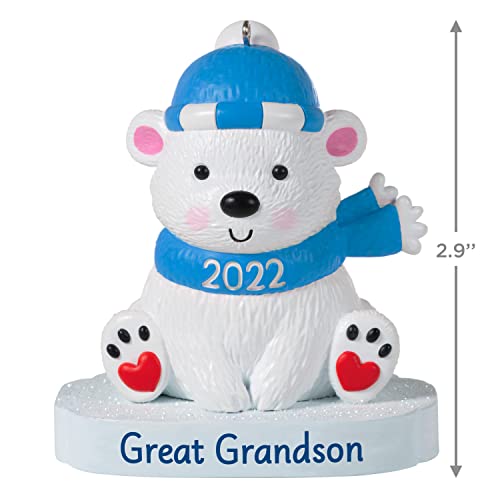 Hallmark Keepsake Christmas Ornament 2022 Year - Dated, Great - Grandson Polar Bear