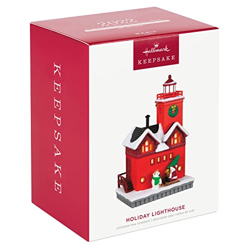 Hallmark Keepsake Christmas Ornament 2022 Year-Dated, Holiday Lighthouse with Light