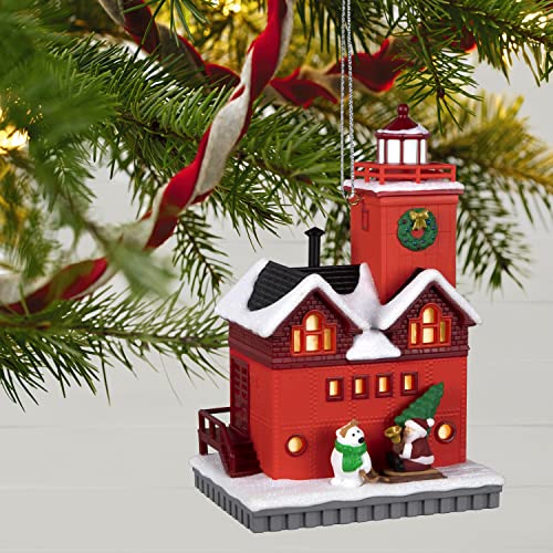 Hallmark Keepsake Christmas Ornament 2022 Year-Dated, Holiday Lighthouse with Light