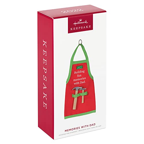 Hallmark Keepsake Christmas Ornament 2022 Year-Dated, Memories with Dad Tool Apron, Fabric