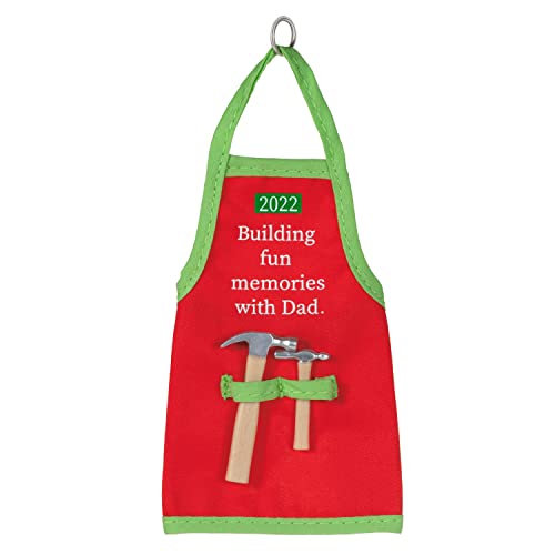 Hallmark Keepsake Christmas Ornament 2022 Year-Dated, Memories with Dad Tool Apron, Fabric