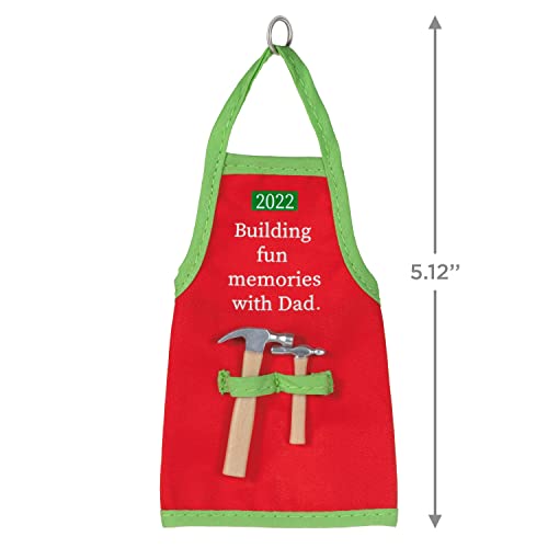 Hallmark Keepsake Christmas Ornament 2022 Year-Dated, Memories with Dad Tool Apron, Fabric