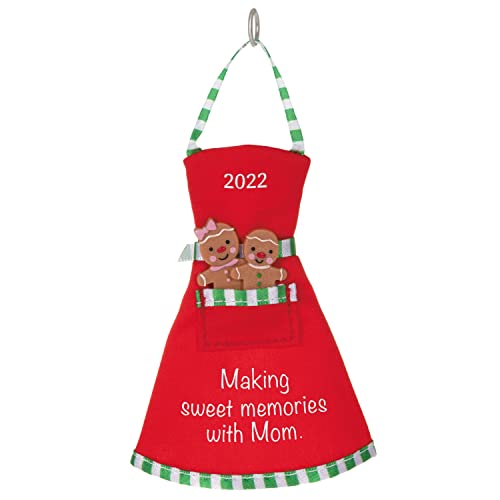 Hallmark Keepsake Christmas Ornament 2022 Year-Dated, Memories with Mom Baking Apron, Fabric