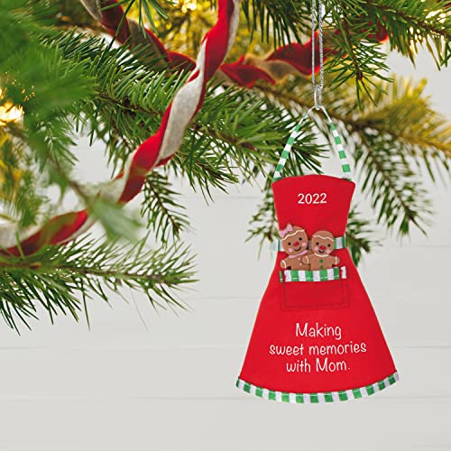 Hallmark Keepsake Christmas Ornament 2022 Year-Dated, Memories with Mom Baking Apron, Fabric