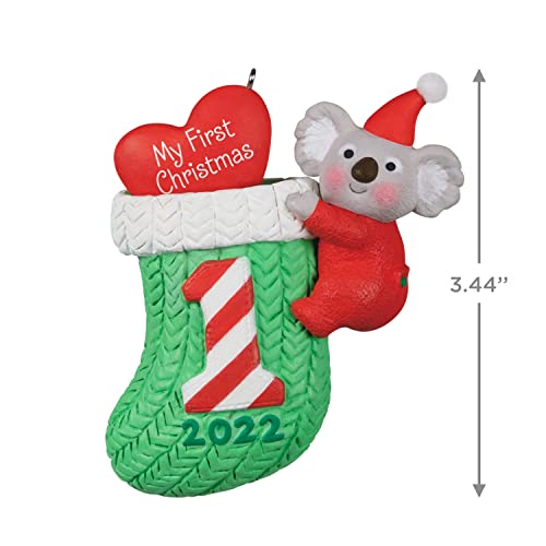 Hallmark Keepsake Christmas Ornament 2022 Year - Dated, My 1st Christmas, Koala with Stocking