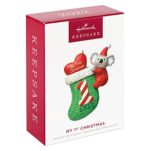 Hallmark Keepsake Christmas Ornament 2022 Year - Dated, My 1st Christmas, Koala with Stocking