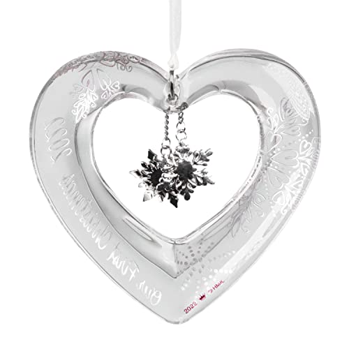 Hallmark Keepsake Christmas Ornament 2022 Year-Dated, Our First Christmas Glass Heart