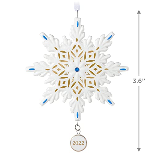 Hallmark Keepsake Christmas Ornament 2022 Year-Dated, Snowflake, Porcelain