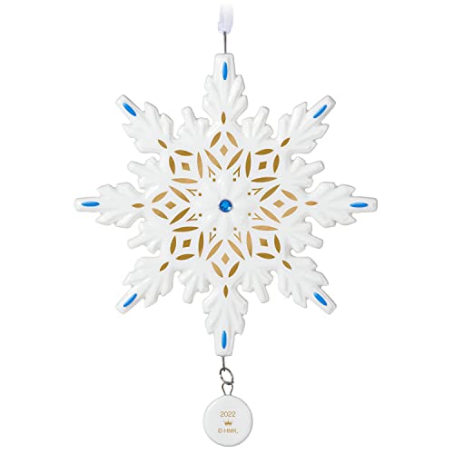 Hallmark Keepsake Christmas Ornament 2022 Year-Dated, Snowflake, Porcelain