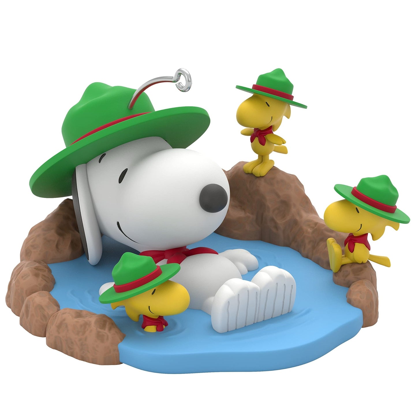 Hallmark Keepsake Christmas Ornament, The Peanuts Gang Taking a Dip Snoopy Beagle Scouts