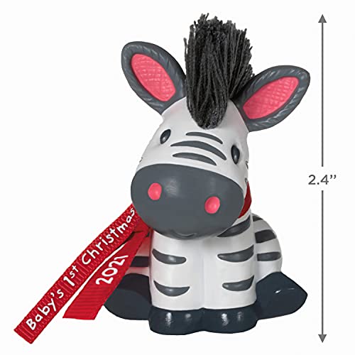 Hallmark Keepsake Christmas Ornament, Year Dated 2021, Born to Stand Out Baby's 1st Christmas Zebra