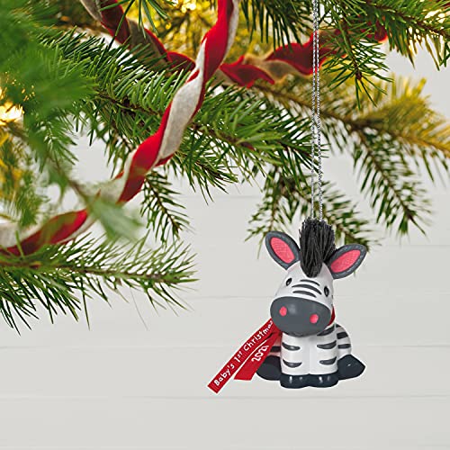 Hallmark Keepsake Christmas Ornament, Year Dated 2021, Born to Stand Out Baby's 1st Christmas Zebra