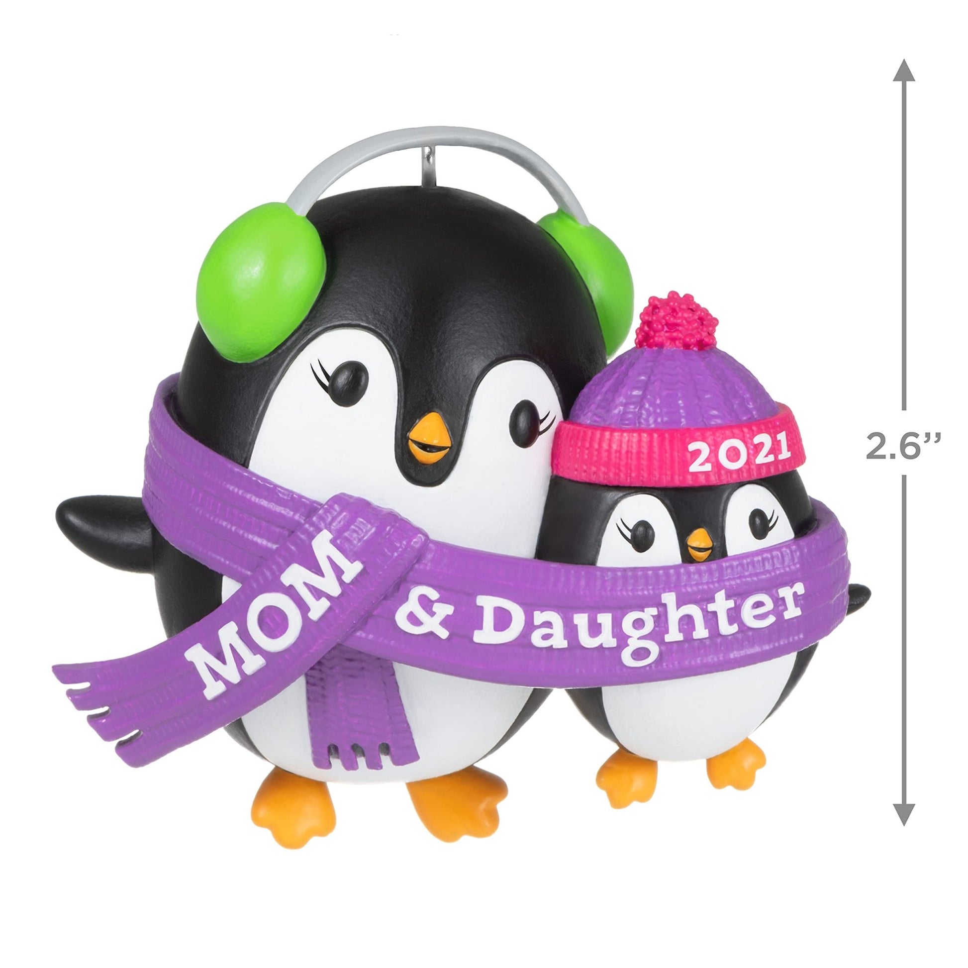 Hallmark Keepsake Christmas Ornament, Year Dated 2021, Mom & Daughter Penguins