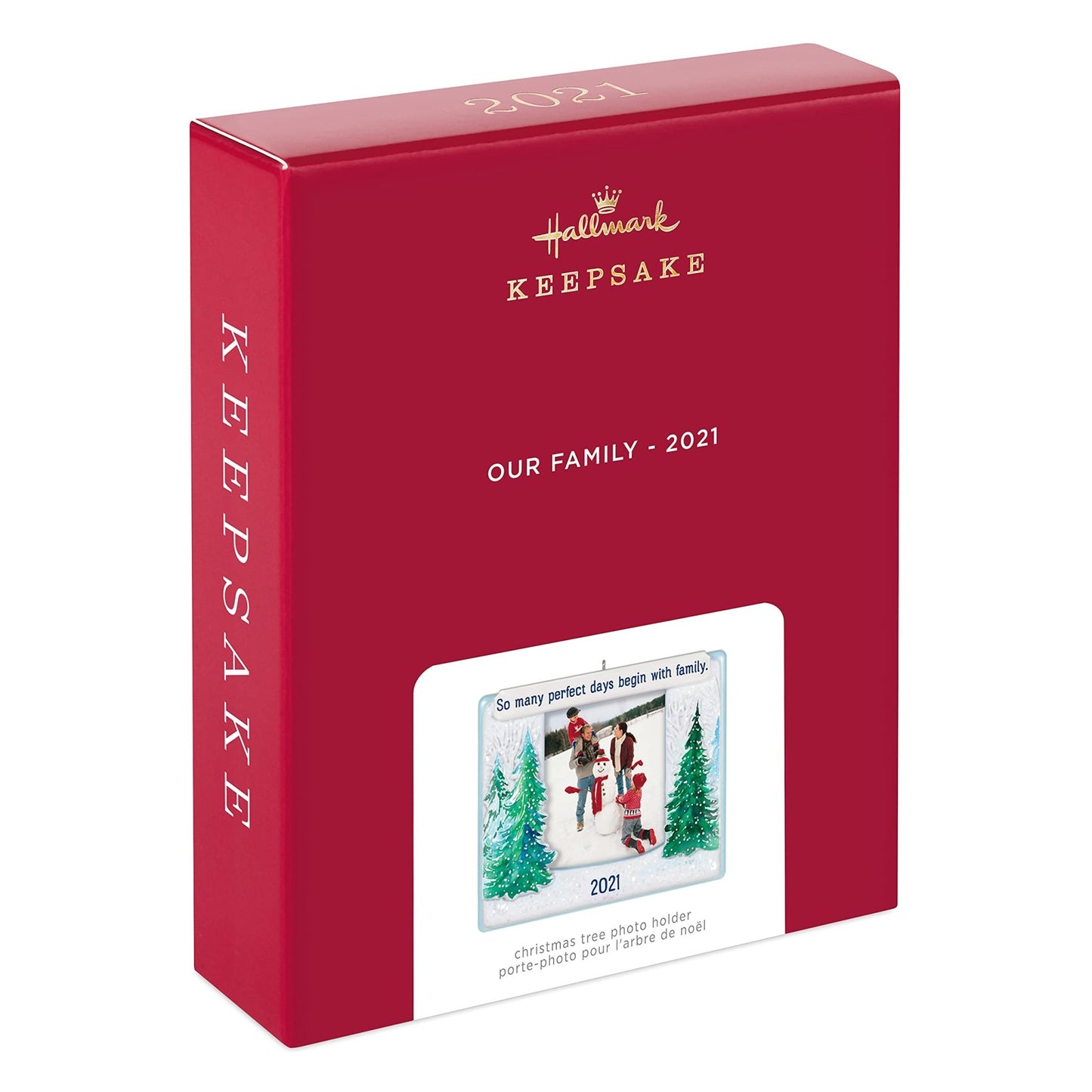 Hallmark Keepsake Christmas Ornament, Year Dated 2021, Our Family Photo Frame