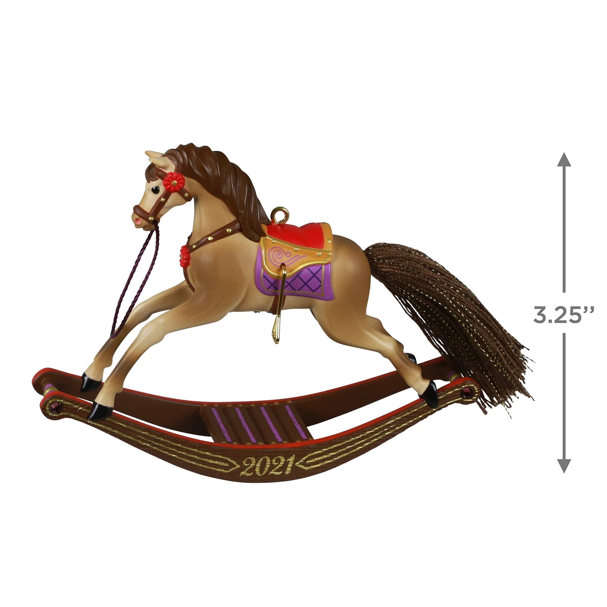 Hallmark Keepsake Christmas Ornament, Year Dated 2021, Rocking Horse Memories