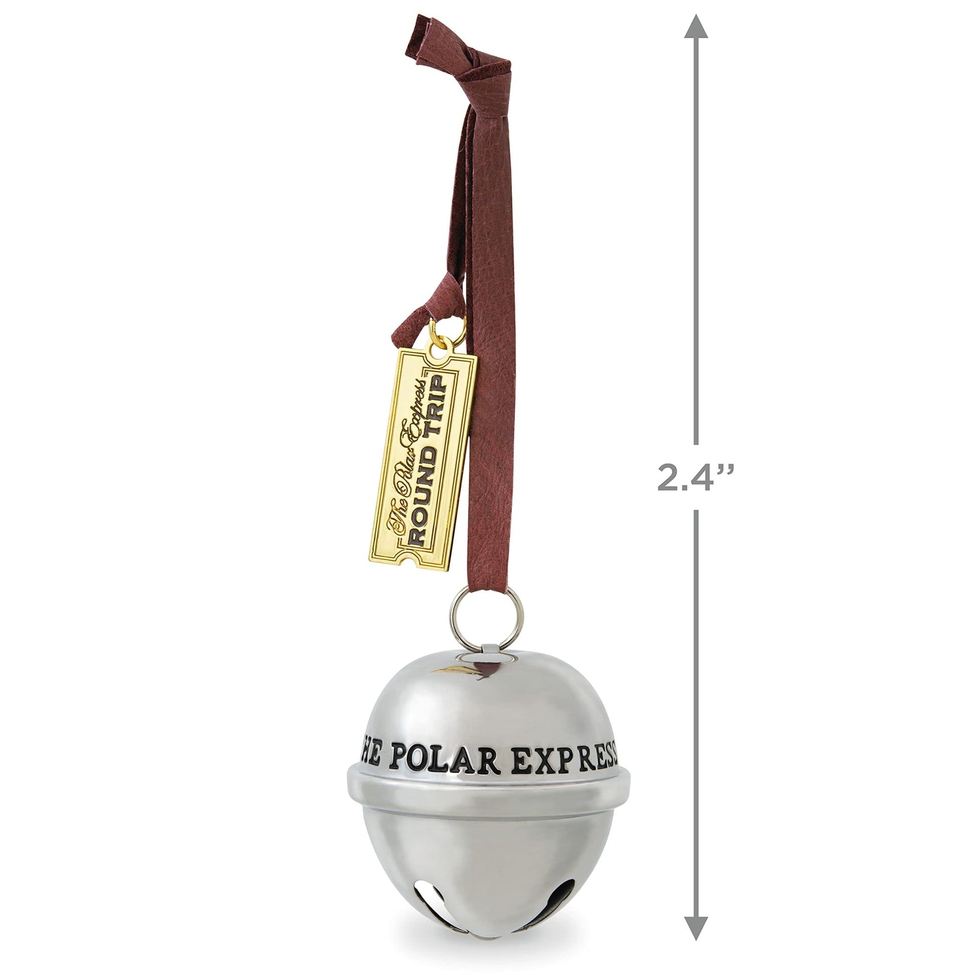 Hallmark Keepsake Christmas Ornament, Year Dated 2021, The Polar Express Santa's Sleigh Bell, Metal