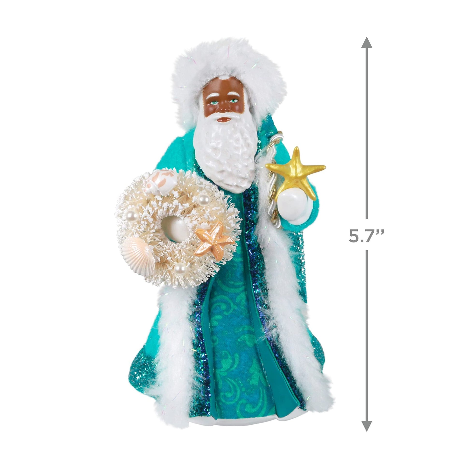 Hallmark Keepsake Christmas Ornament,Plastic 2021, Black Father Christmas