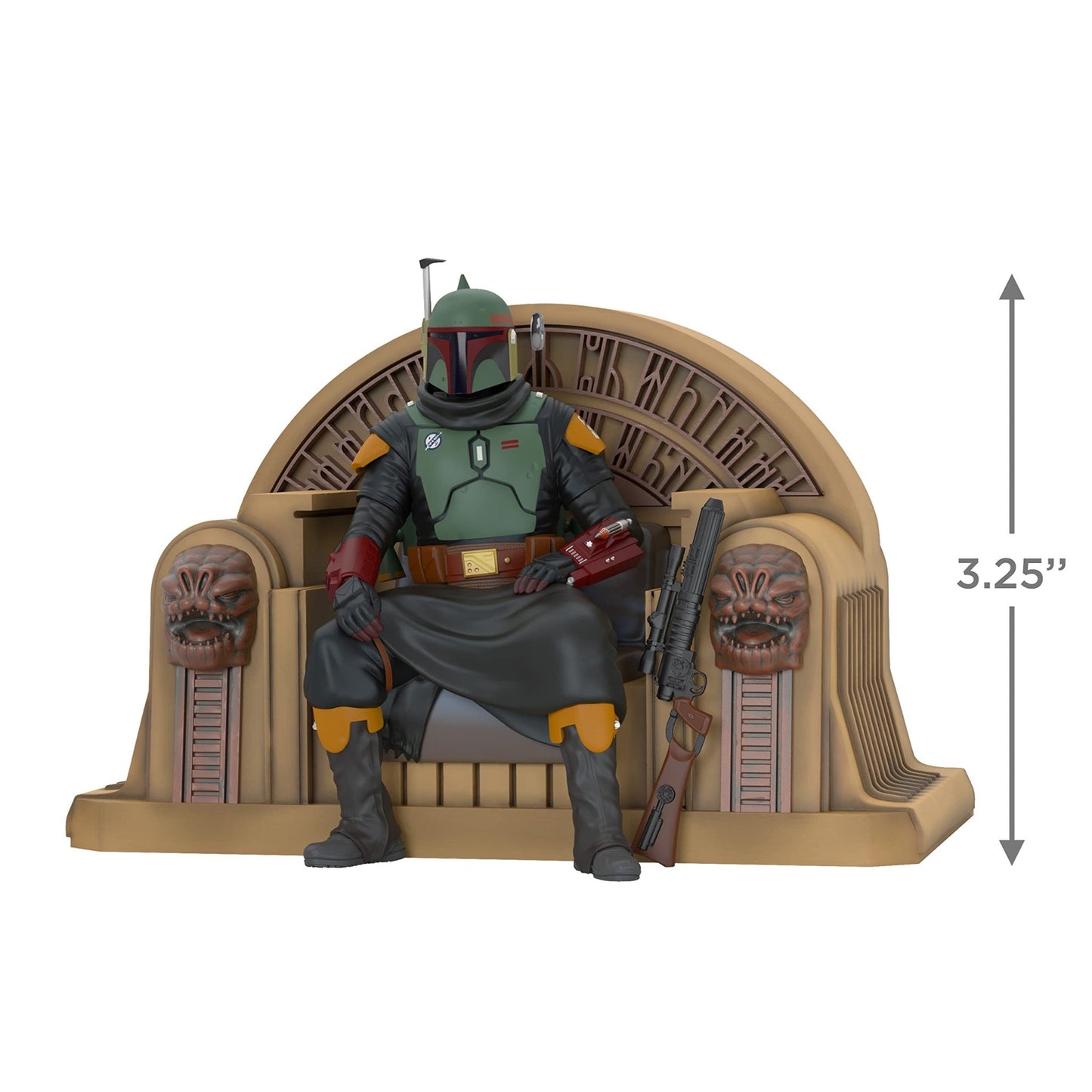 Hallmark Keepsake Christmas Ornament,Resin, 2022, Star Wars: The Mandalorian Boba Fett on Throne