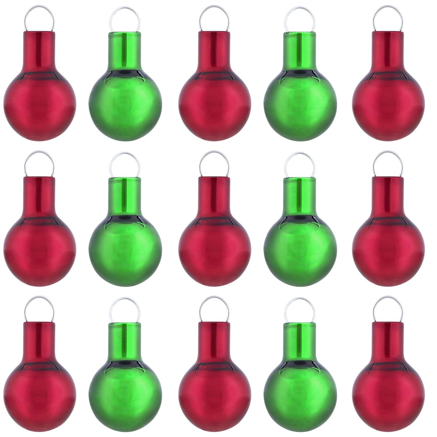 Hallmark Keepsake Christmas Ornaments 2020, Mini Red and Green Glass Balls, Set of 15