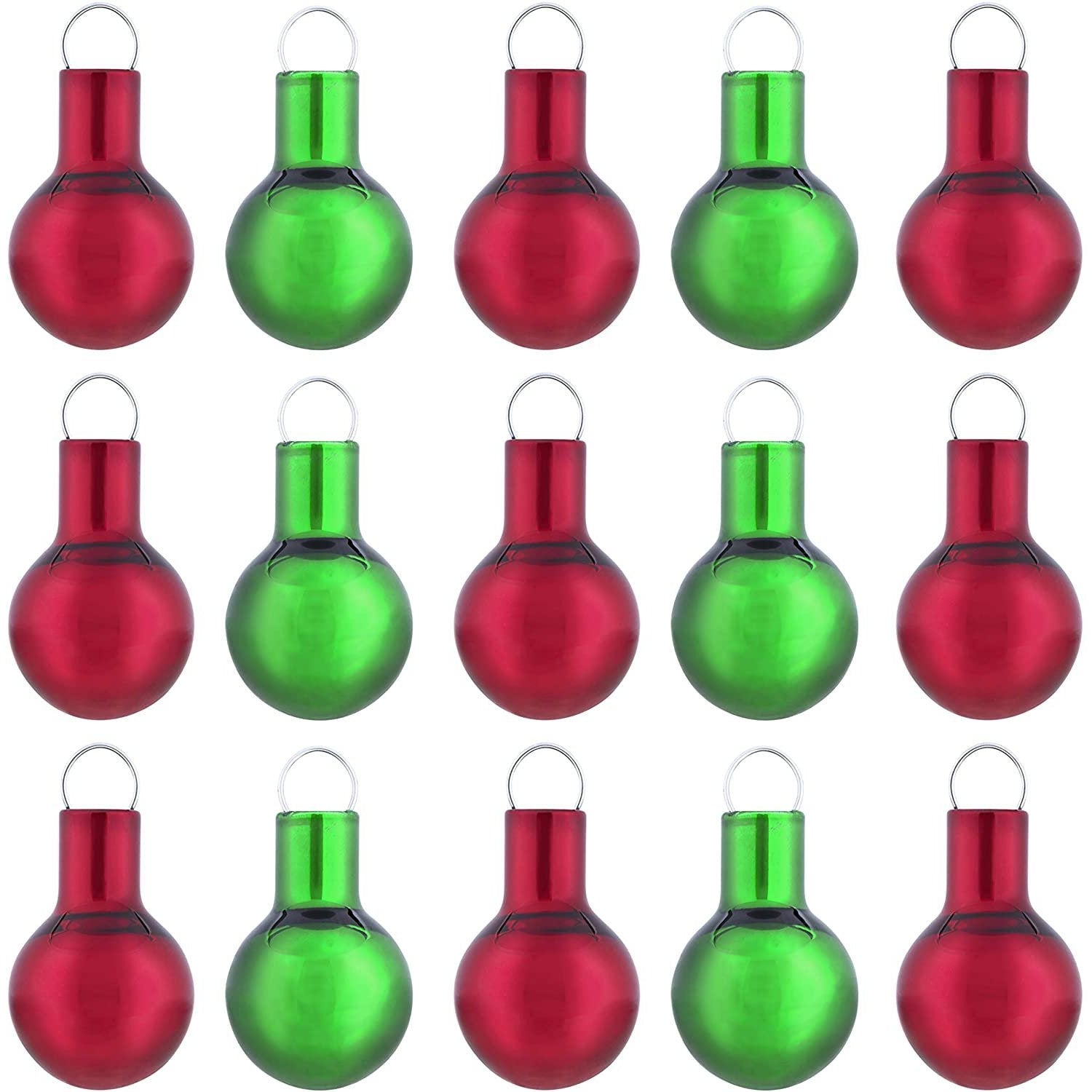 Hallmark Keepsake Christmas Ornaments 2020, Mini Red and Green Glass Balls, Set of 15