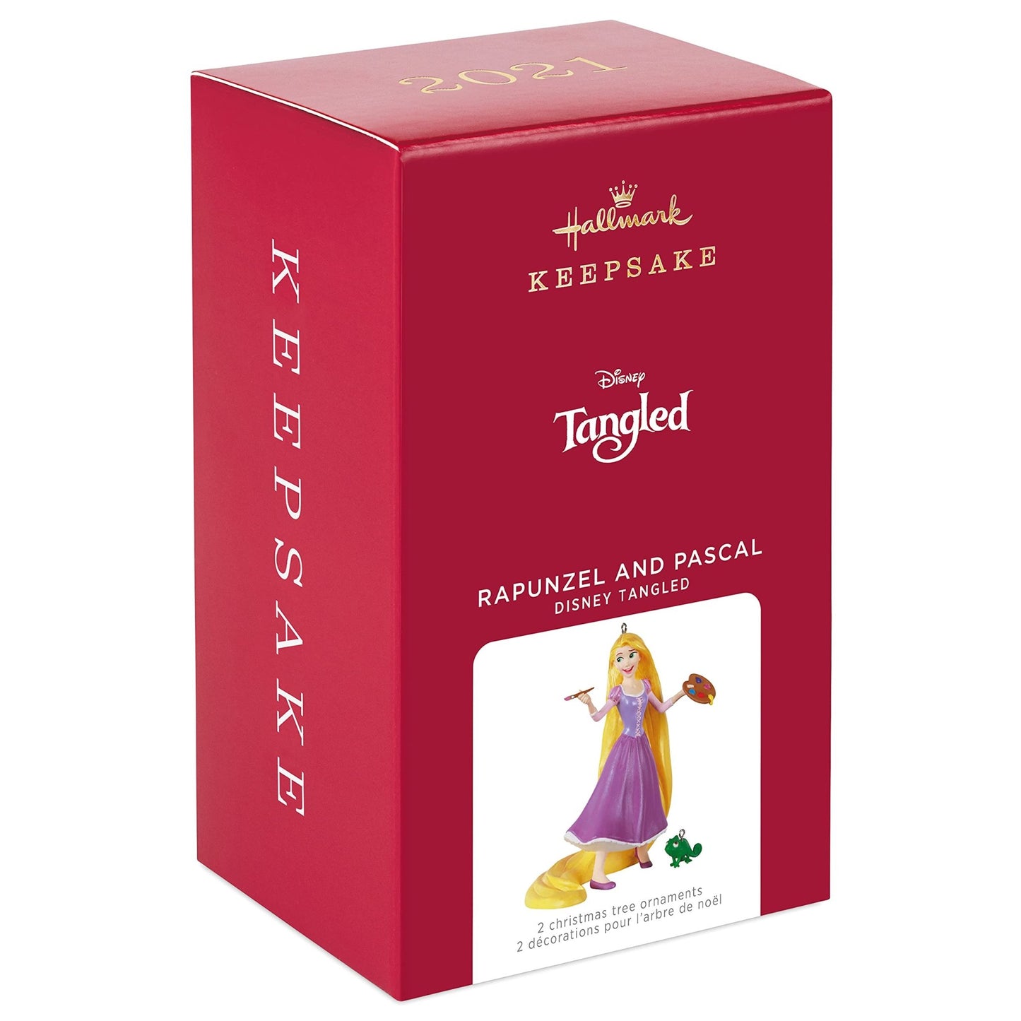 Hallmark Keepsake Christmas Ornaments 2021, Disney Tangled Rapunzel and Pascal, Set of 2