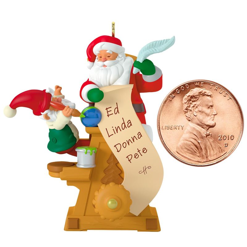 Hallmark Keepsake Mini Christmas Ornament 2018 Year Dated, Santa Hot Air Balloon Up and Away Miniature, 1.31"
