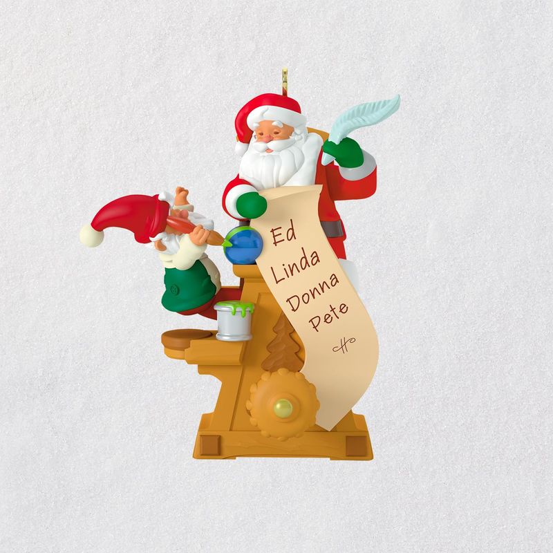 Hallmark Keepsake Mini Christmas Ornament 2018 Year Dated, Santa Hot Air Balloon Up and Away Miniature, 1.31"