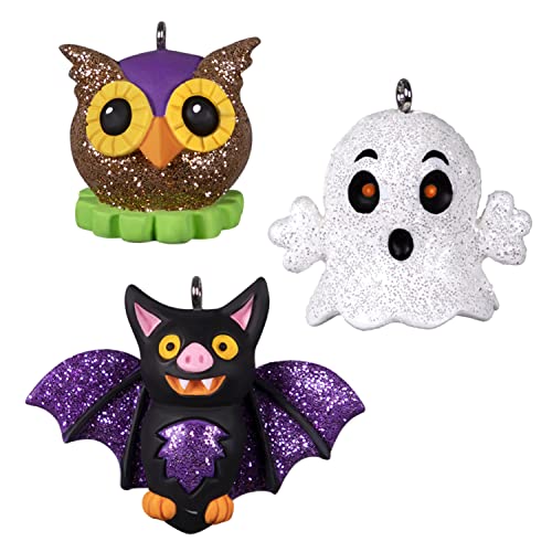 Hallmark Keepsake Miniature Halloween Ornaments 2022, Vintage Spooky Cuties, Mini Set of 3
