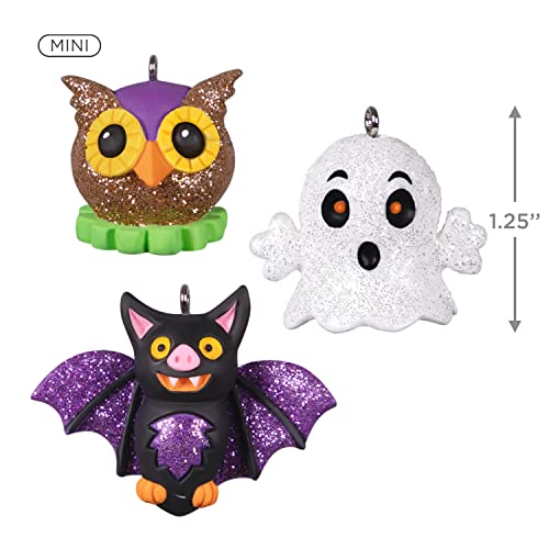 Hallmark Keepsake Miniature Halloween Ornaments 2022, Vintage Spooky Cuties, Mini Set of 3