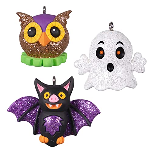 Hallmark Keepsake Miniature Halloween Ornaments 2022, Vintage Spooky Cuties, Mini Set of 3