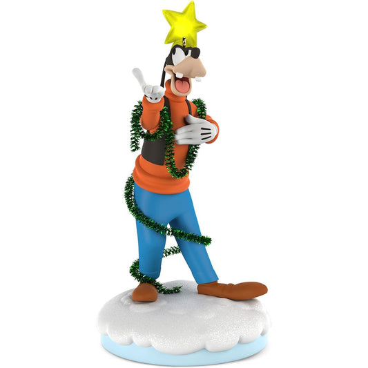 Hallmark Keepsake Ornament 2018 Year Dated, Disney Christmas Carolers Gleeful Goofy With Music and Light, Storyteller