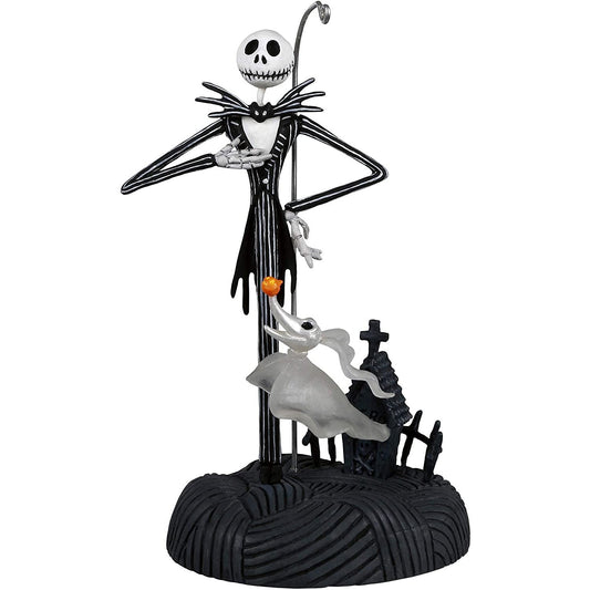 Hallmark Keepsake Ornament 2020, Disney Tim Burton's The Nightmare Before Christmas Collection Jack Skellington Storytellers With Light and Sound