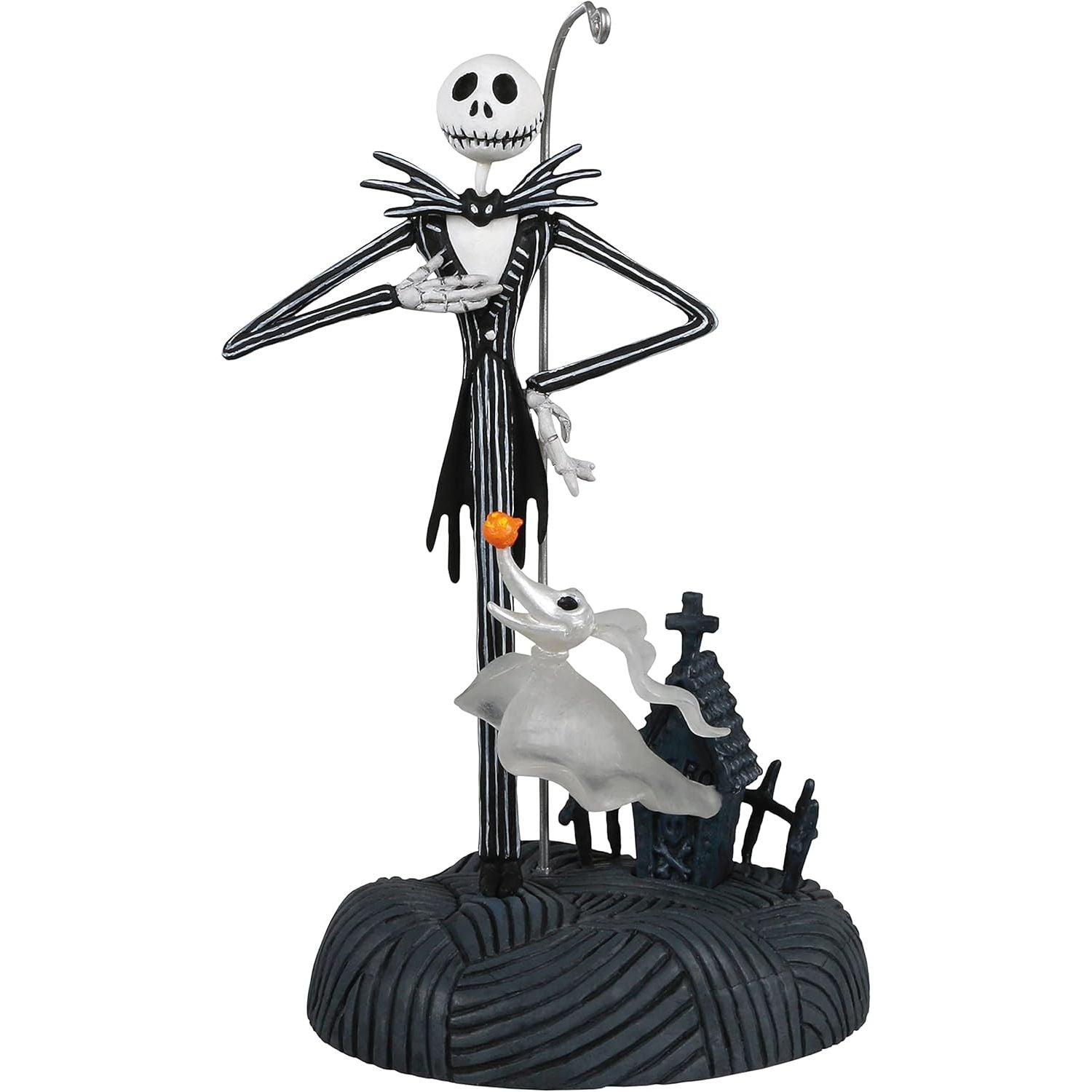 Hallmark Keepsake Ornament 2020, Disney Tim Burton's The Nightmare Before Christmas Collection Jack Skellington Storytellers With Light and Sound