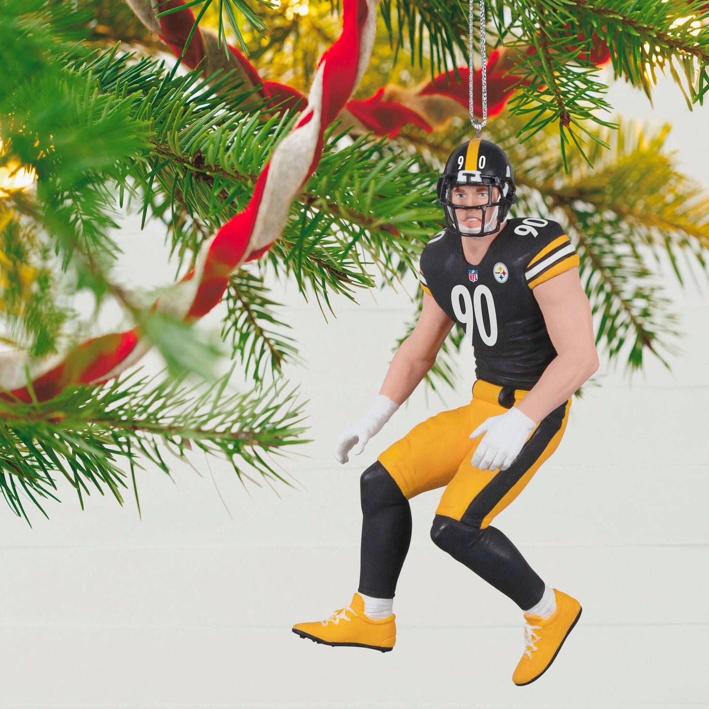 Hallmark Keepsake Ornament 2022, NFL Pittsburgh Steelers T.J. Watt