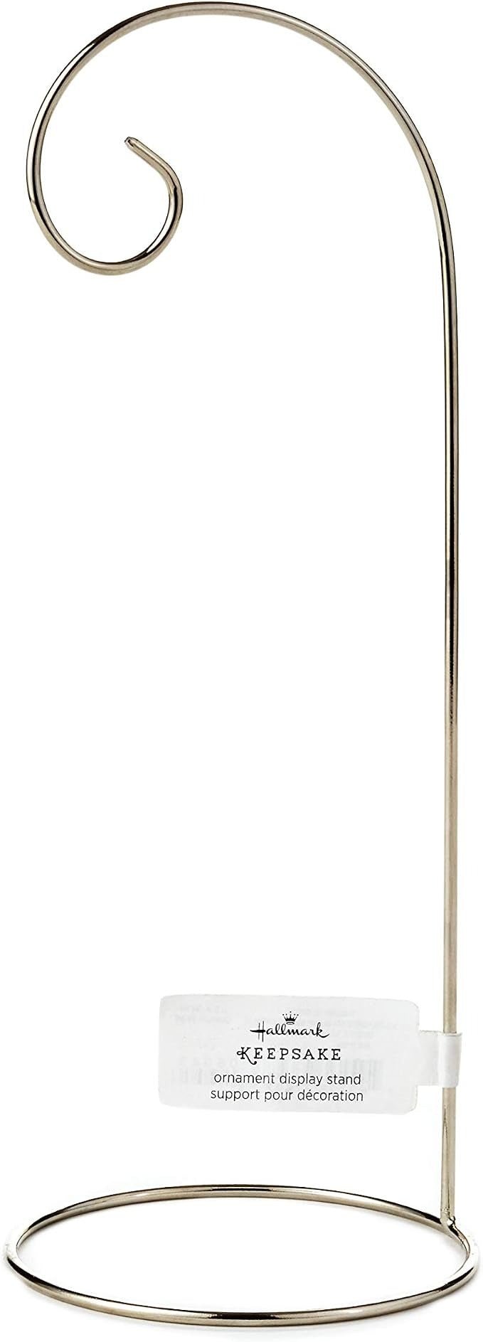 Hallmark Keepsake Ornament Tabletop Display Stand Silver Tone Metal 11"