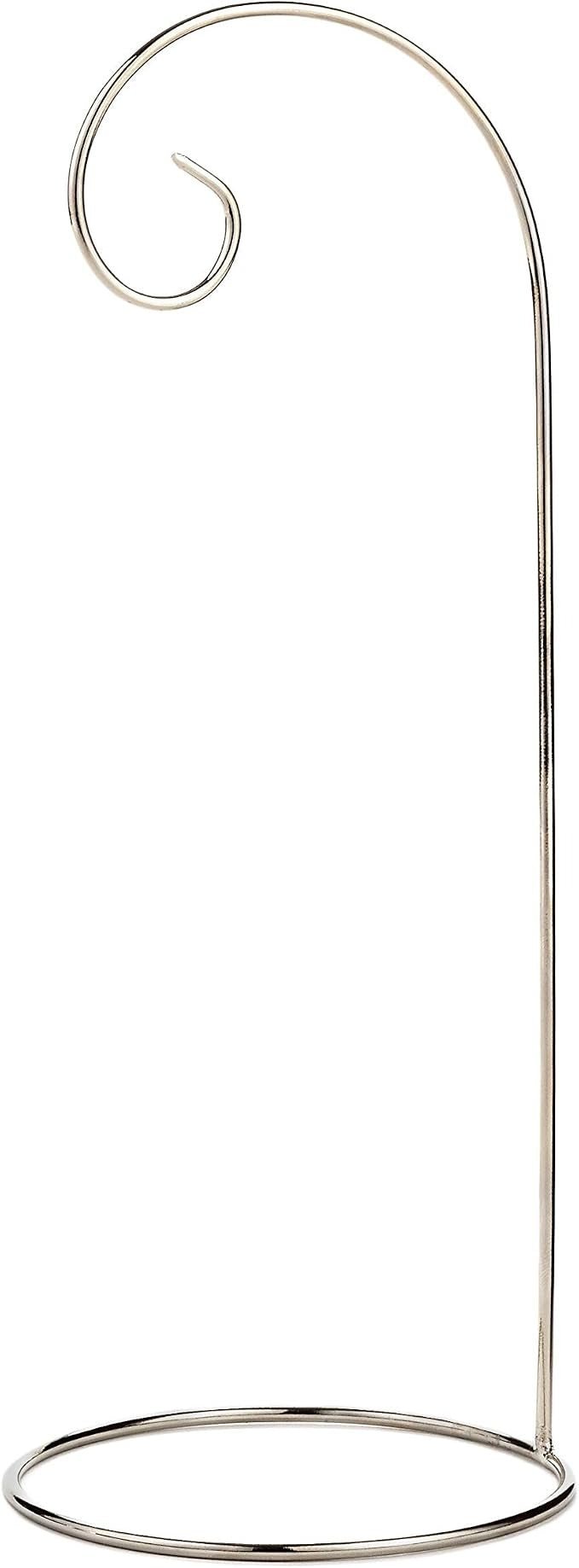 Hallmark Keepsake Ornament Tabletop Display Stand Silver Tone Metal 11"