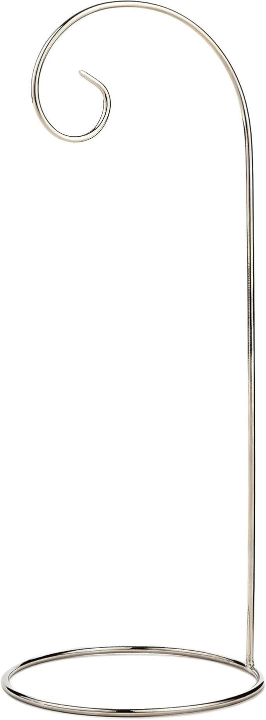 Hallmark Keepsake Ornament Tabletop Display Stand Silver Tone Metal 11"