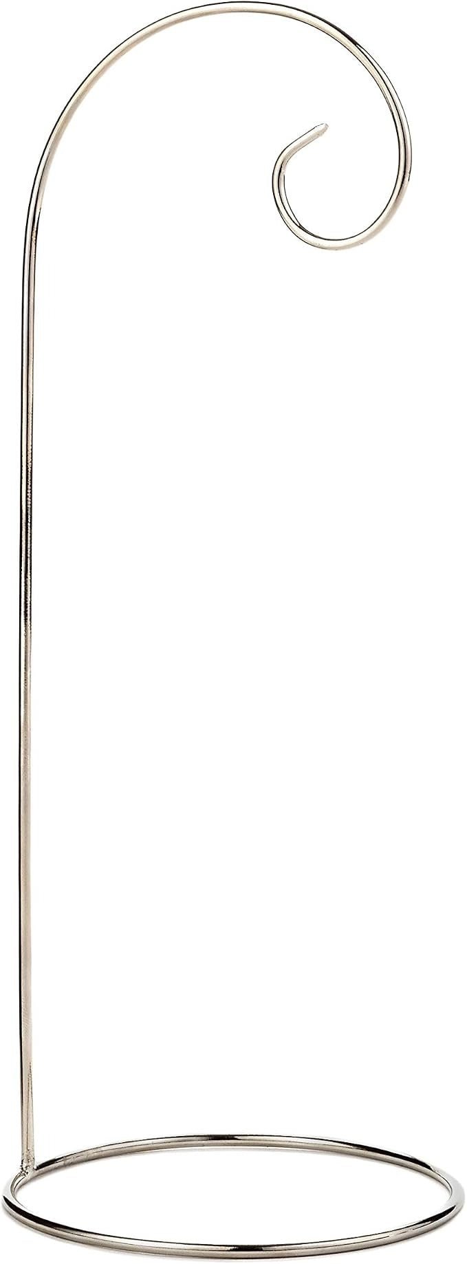 Hallmark Keepsake Ornament Tabletop Display Stand Silver Tone Metal 11"