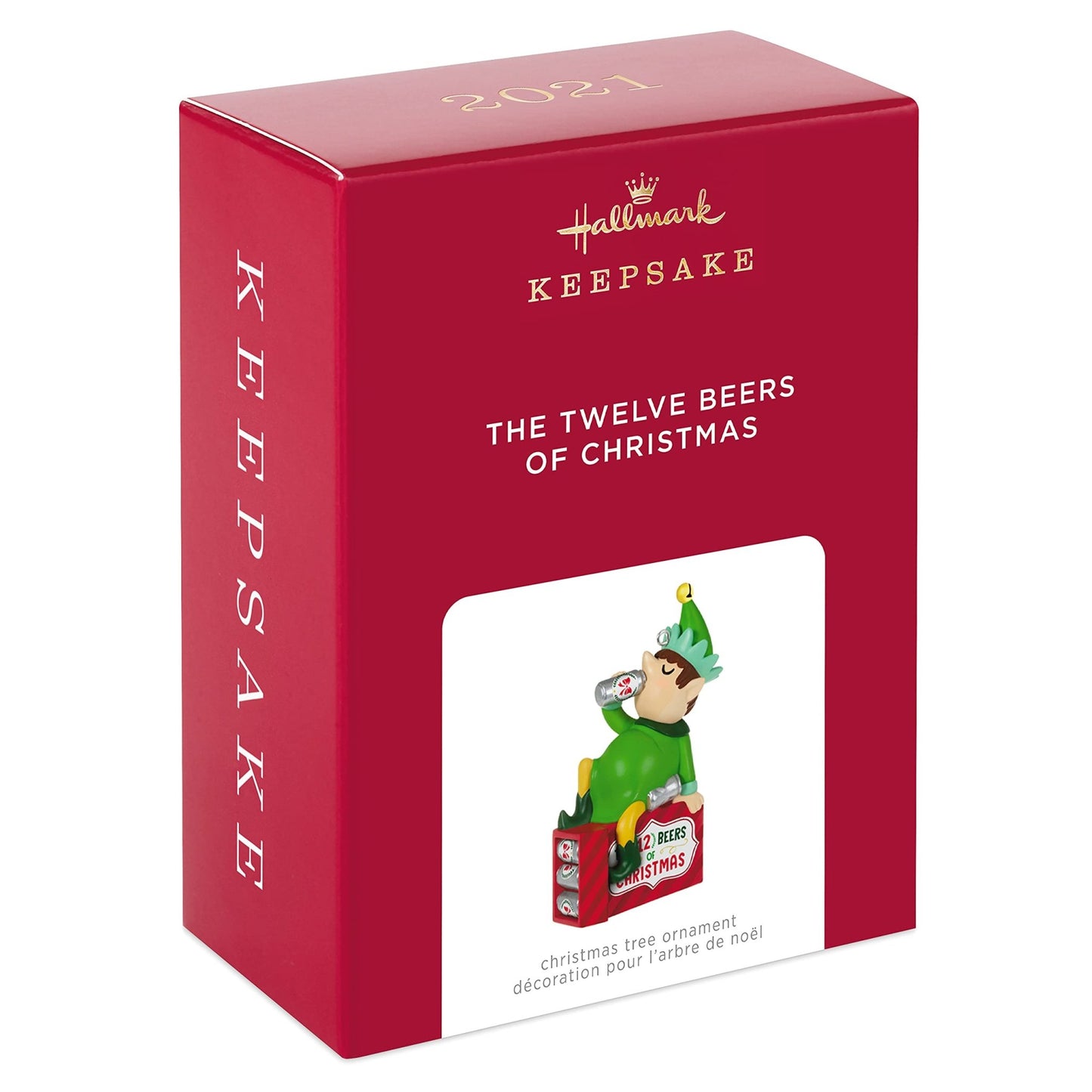 Hallmark Keepsake Plastic Christmas Ornament 2021, The Twelve Beers of Christmas Elf