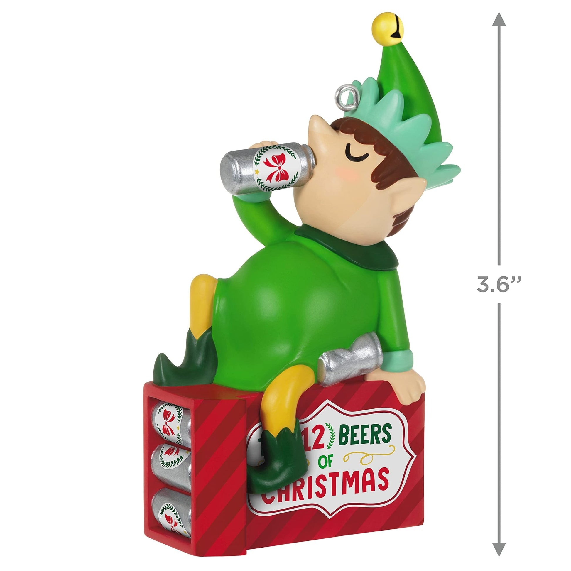 Hallmark Keepsake Plastic Christmas Ornament 2021, The Twelve Beers of Christmas Elf