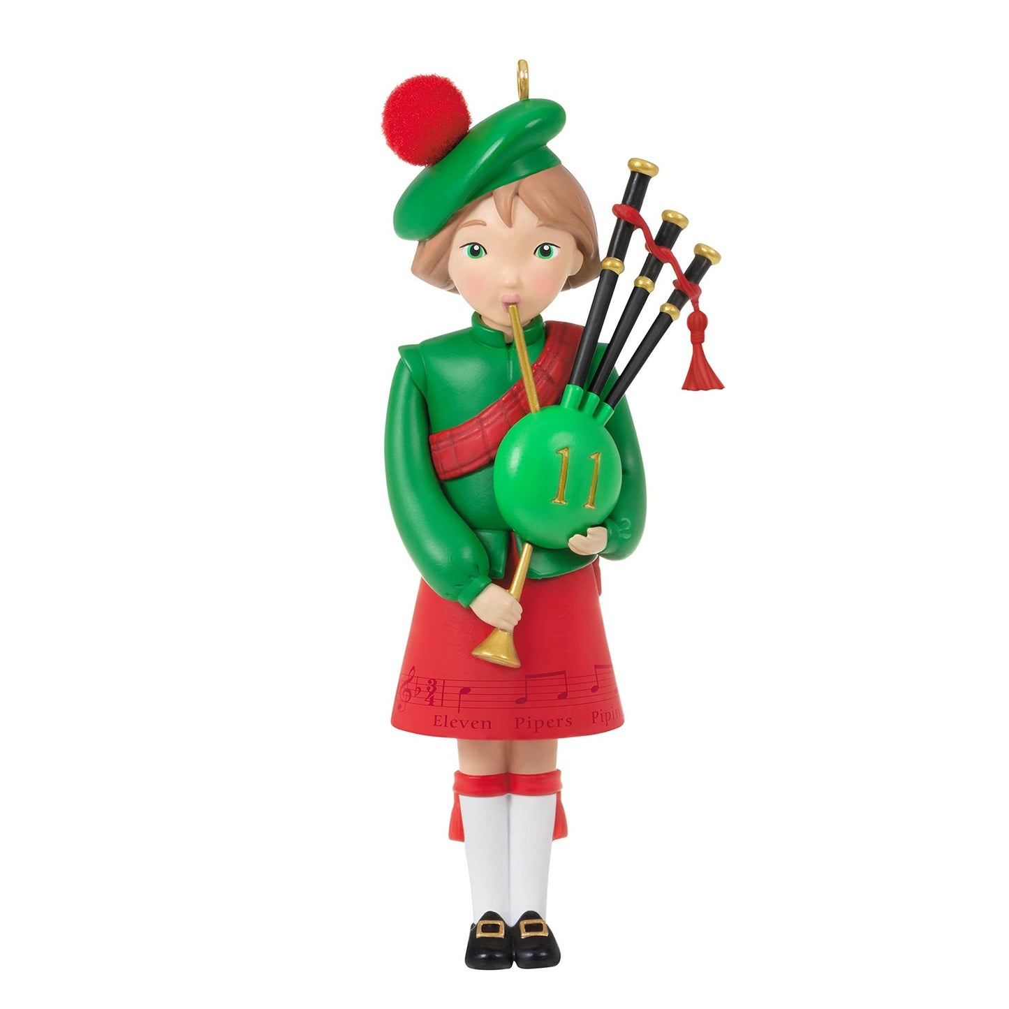 Hallmark Keepsake Plastic Christmas Ornament 2021, Twelve Days of Christmas Eleven Pipers Piping