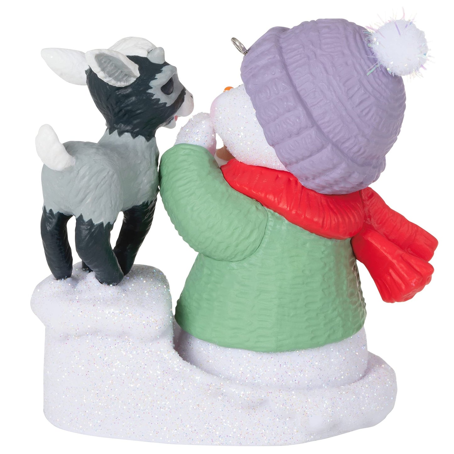 Hallmark Keepsake Plastic Christmas Ornament, Year Dated 2021, Snow Buddies Snowman and Goat