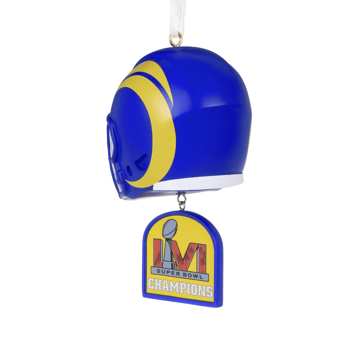 Hallmark Los Angeles Rams Super Bowl LVI Champs Figural Helmet Christmas Ornament (0001OSL2374)