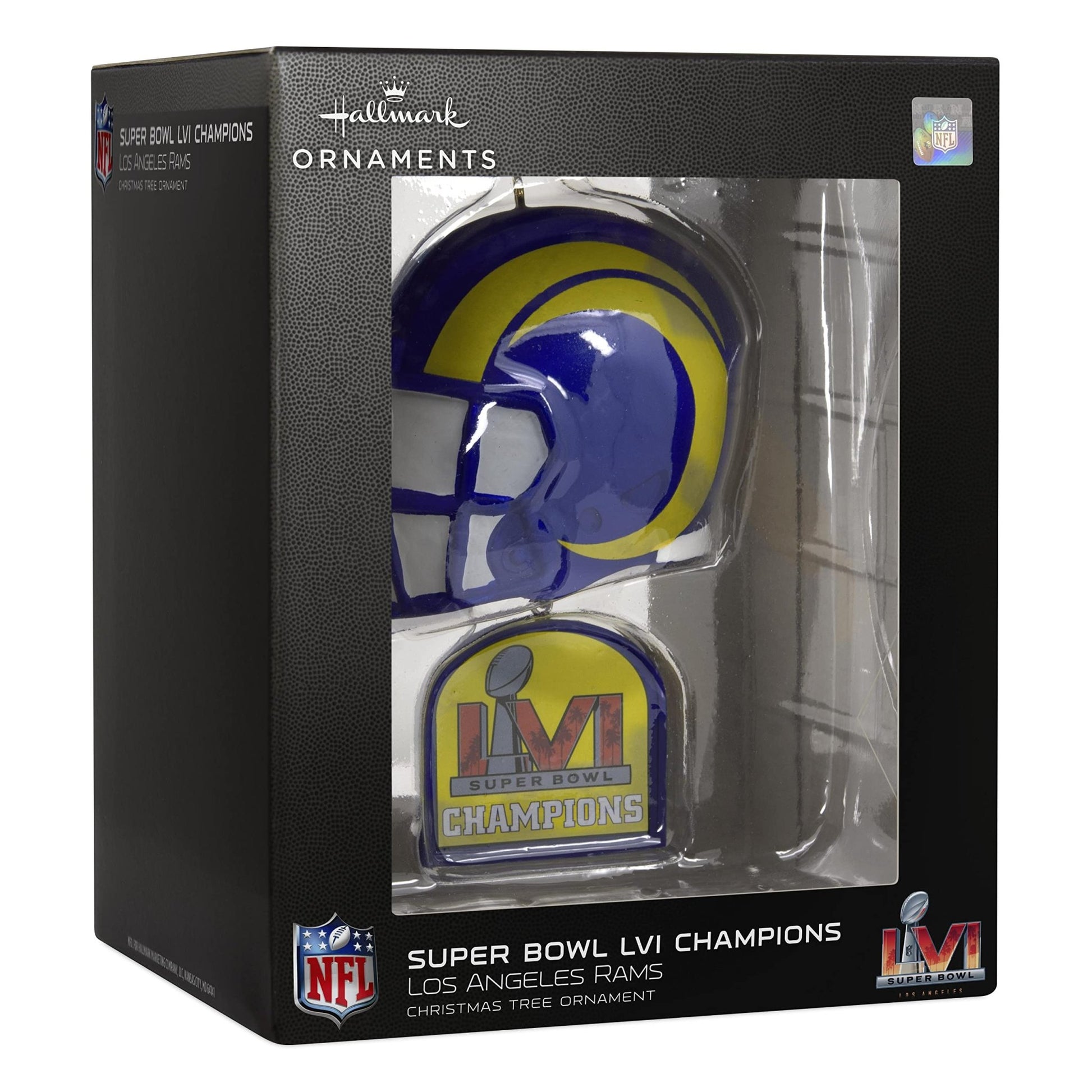 Hallmark Los Angeles Rams Super Bowl LVI Champs Figural Helmet Christmas Ornament (0001OSL2374)