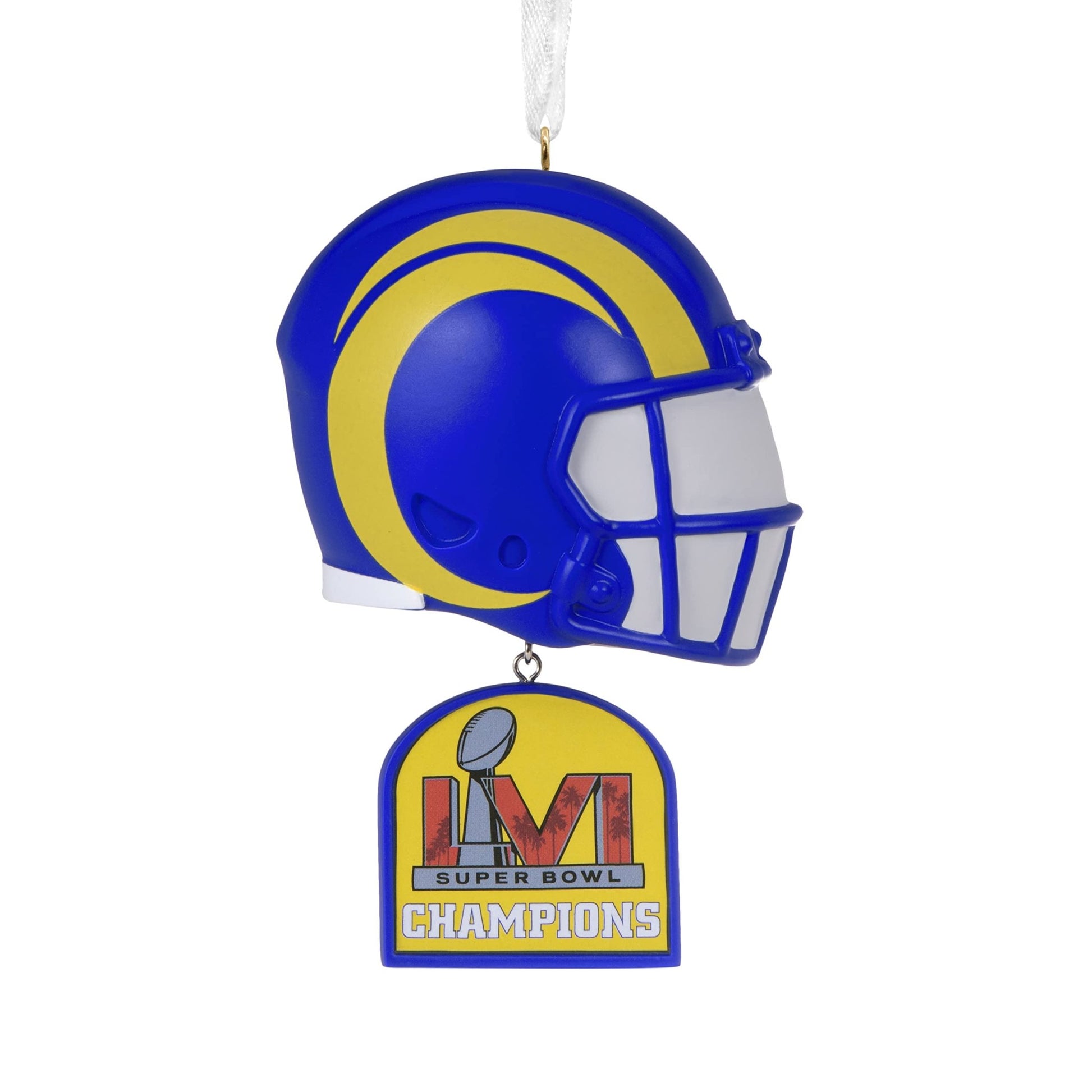 Hallmark Los Angeles Rams Super Bowl LVI Champs Figural Helmet Christmas Ornament (0001OSL2374)